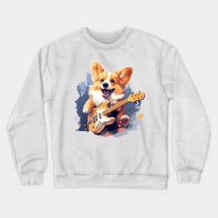 corgi guitarist Crewneck Sweatshirt